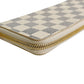 LOUIS VUITTON Long Wallet Purse N61264 Damier Azur Canvas Two-tone (gray) Portefeuille Clemence Damier Azur Zip Around Women(Unisex) Used Authentic