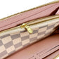 LOUIS VUITTON Long Wallet Purse N61264 Damier Azur Canvas Two-tone (gray) Portefeuille Clemence Damier Azur Zip Around Women(Unisex) Used Authentic