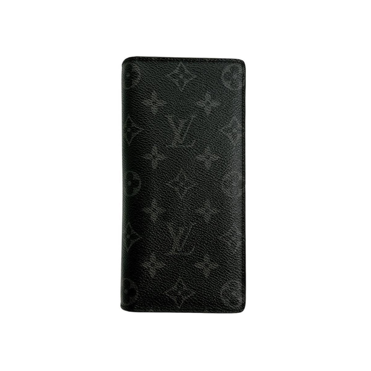 LOUIS VUITTON Long Wallet Purse M61697 Monogram canvas Gray x black Bifold Walletlong wallet Eclipse Portefeuille Blaza mens Used Authentic