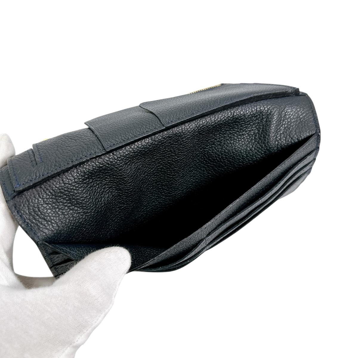 LOUIS VUITTON Long Wallet Purse M60258 Monogram Ann Platt Navy Tri-fold long wallet Monogram anplant leather Portefeuille Villetuoz Women Used Authentic