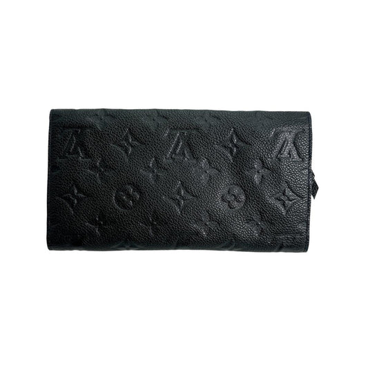 LOUIS VUITTON Long Wallet Purse M60258 Monogram Ann Platt Navy Tri-fold long wallet Monogram anplant leather Portefeuille Villetuoz Women Used Authentic