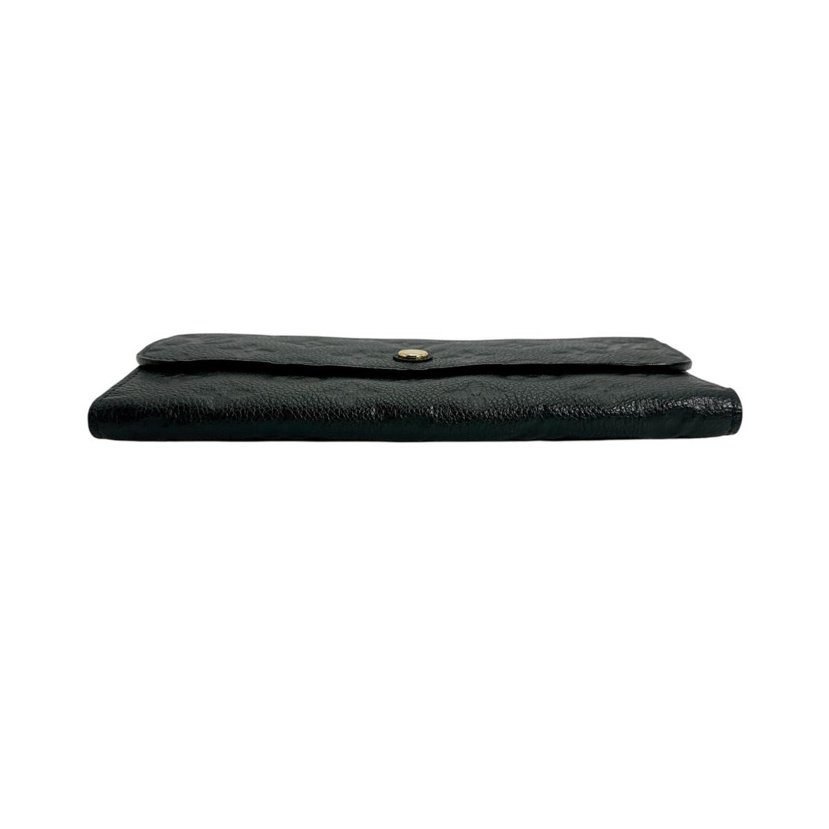 LOUIS VUITTON Long Wallet Purse M60258 Monogram Ann Platt Navy Tri-fold long wallet Monogram anplant leather Portefeuille Villetuoz Women Used Authentic