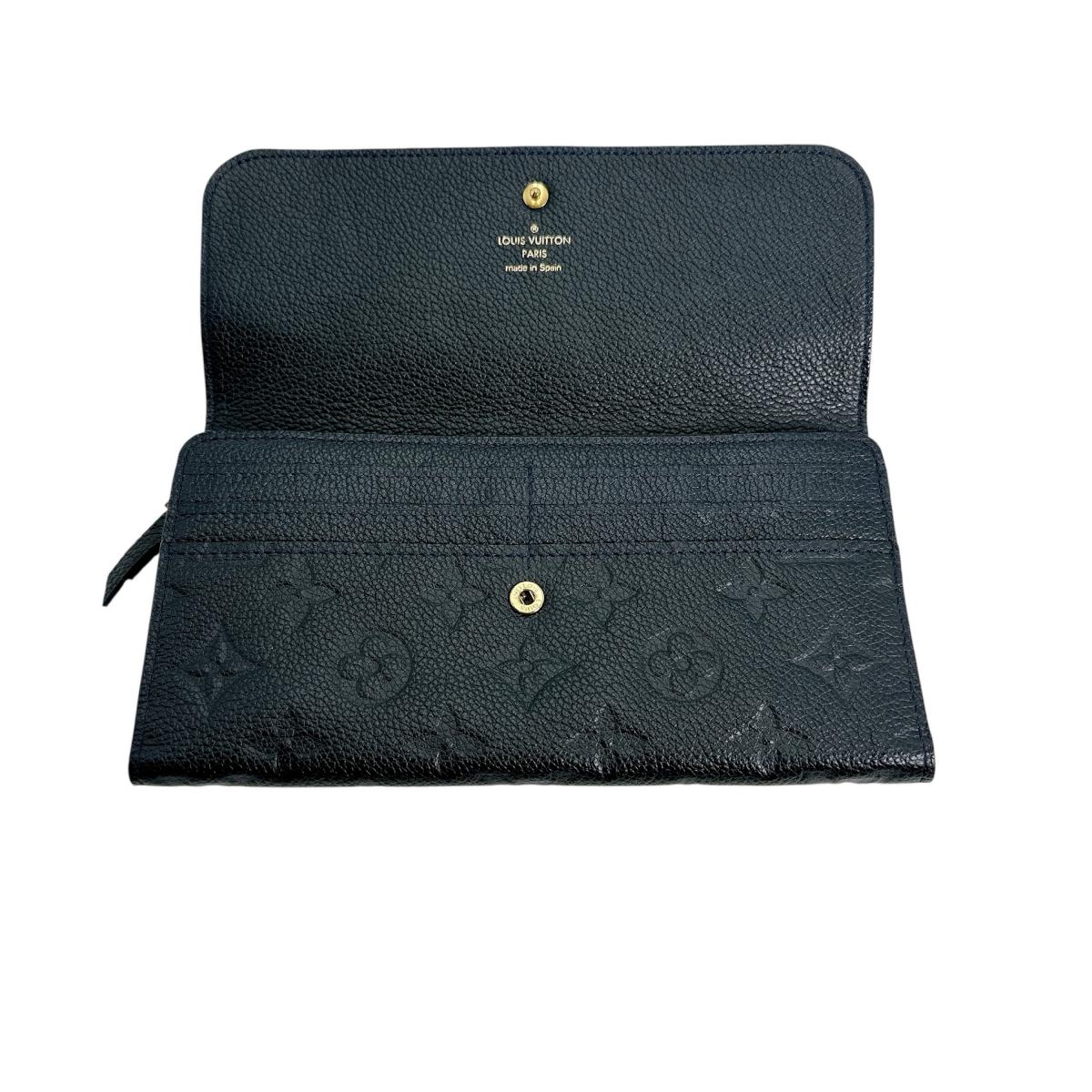 LOUIS VUITTON Long Wallet Purse M60258 Monogram Ann Platt Navy Tri-fold long wallet Monogram anplant leather Portefeuille Villetuoz Women Used Authentic