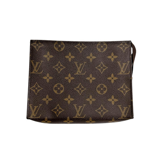 LOUIS VUITTON Pouch M47544 Monogram canvas Brown Pochette Monogram Toilette 19 unisex(Unisex) Used Authentic