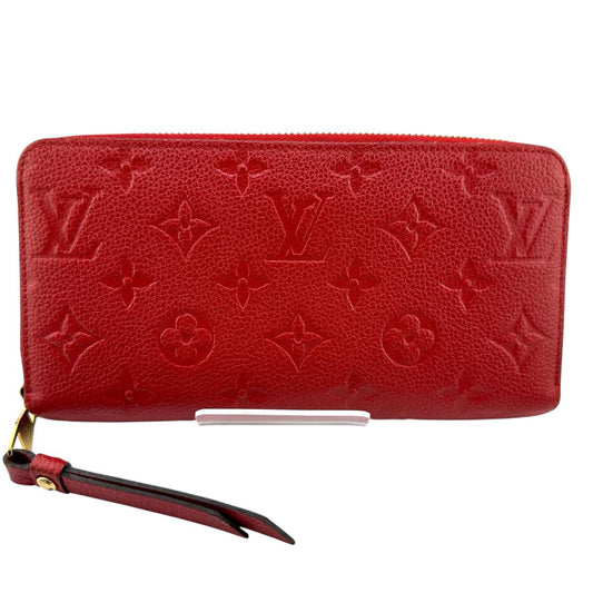 LOUIS VUITTON Long Wallet Purse M60547 Monogram Ann Platt Red Monogram Ann Platt Zippy wallet