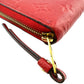 LOUIS VUITTON Long Wallet Purse M60547 Monogram Ann Platt Red Monogram Ann Platt Zippy wallet