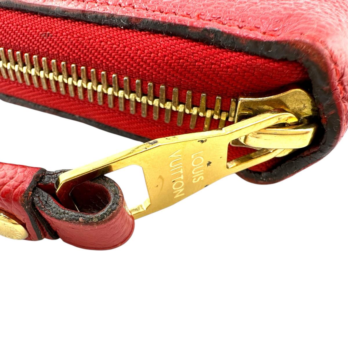 LOUIS VUITTON Long Wallet Purse M60547 Monogram Ann Platt Red Monogram Ann Platt Zippy wallet