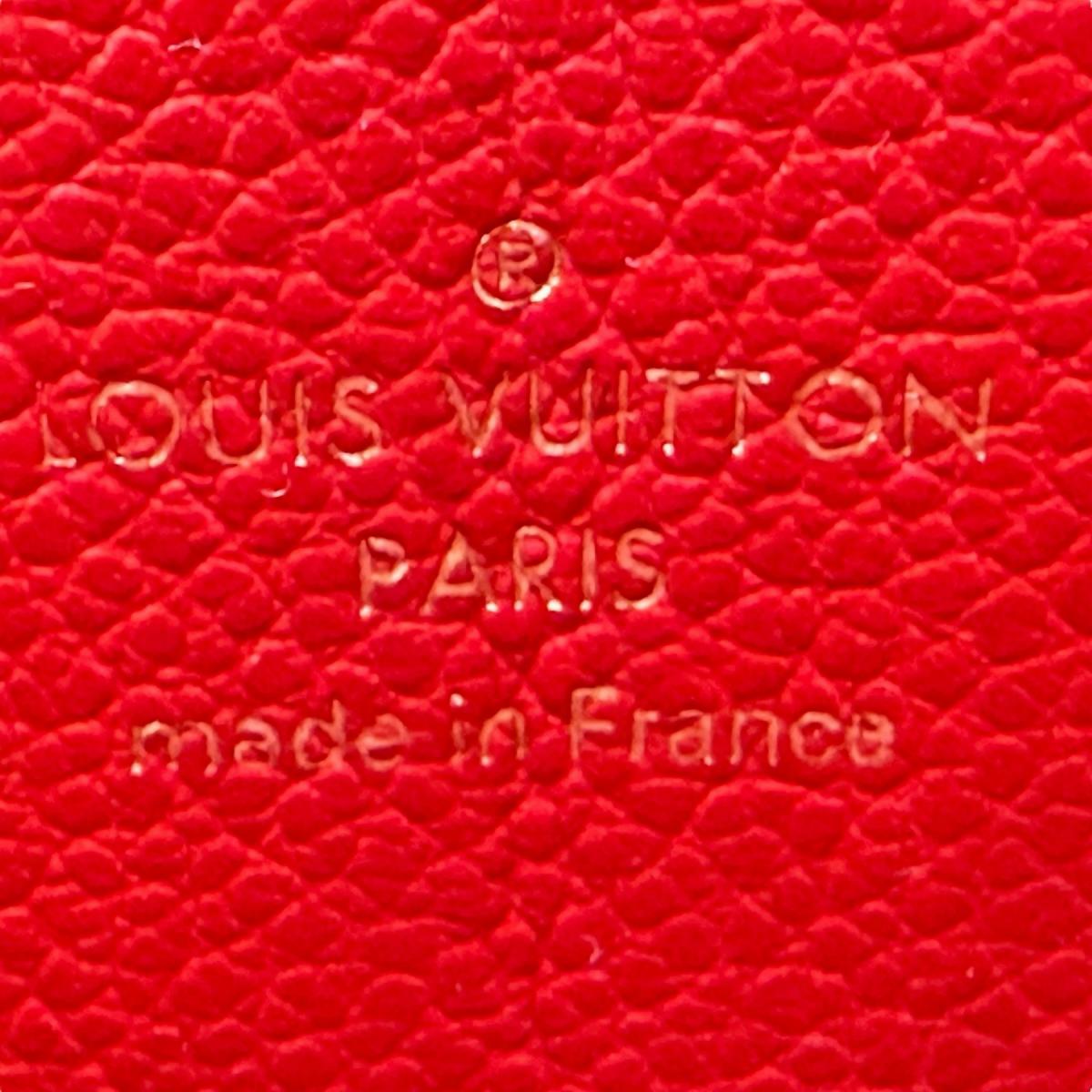 LOUIS VUITTON Long Wallet Purse M60547 Monogram Ann Platt Red Monogram Ann Platt Zippy wallet