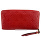 LOUIS VUITTON Long Wallet Purse M60547 Monogram Ann Platt Red Monogram Ann Platt Zippy wallet