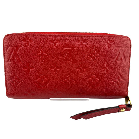 LOUIS VUITTON Long Wallet Purse M60547 Monogram Ann Platt Red Monogram Ann Platt Zippy wallet