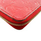 LOUIS VUITTON Long Wallet Purse M60547 Monogram Ann Platt Red Monogram Ann Platt Zippy wallet