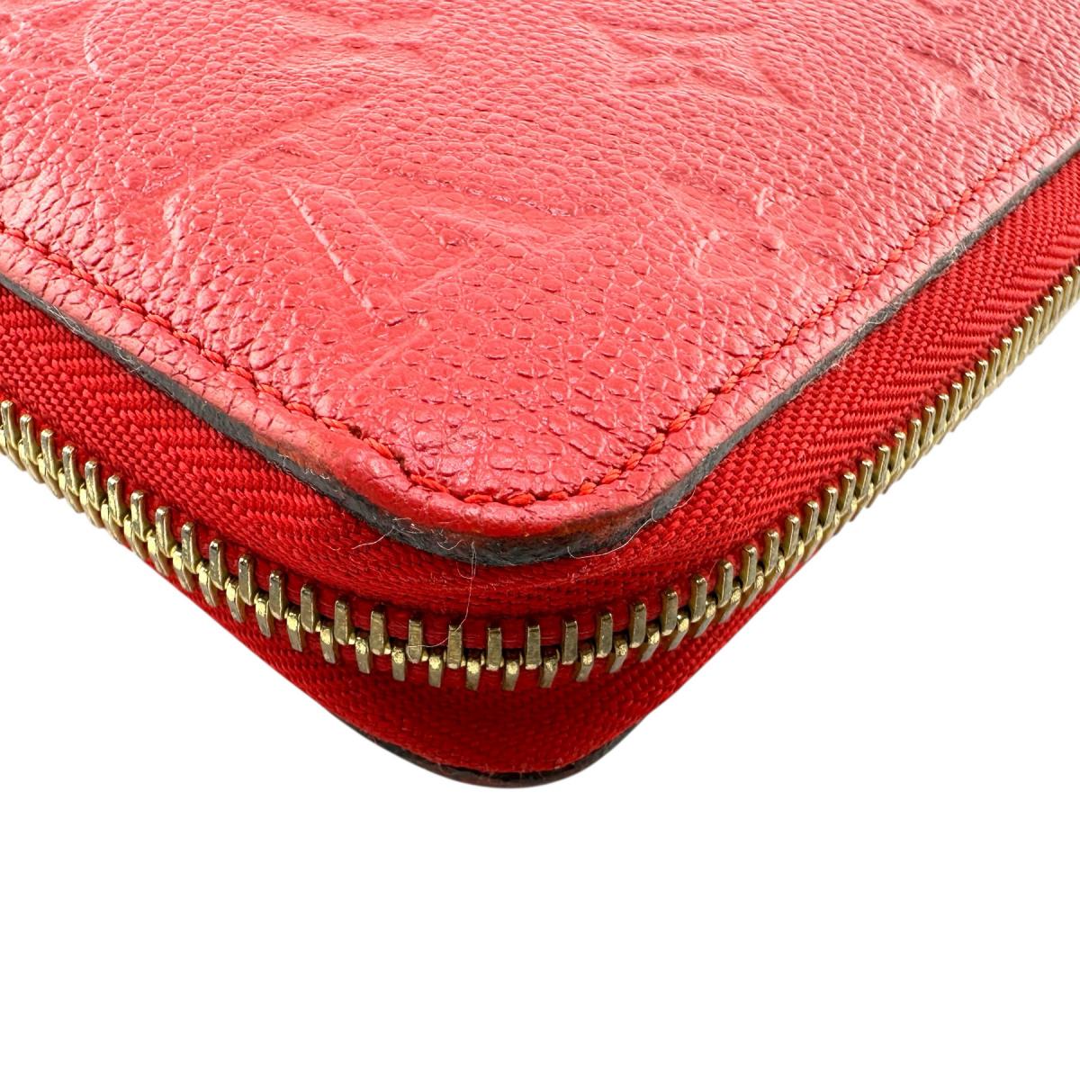 LOUIS VUITTON Long Wallet Purse M60547 Monogram Ann Platt Red Monogram Ann Platt Zippy wallet