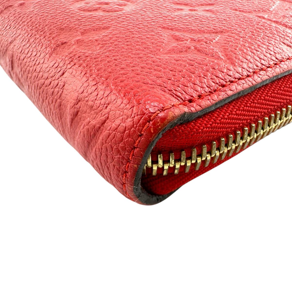 LOUIS VUITTON Long Wallet Purse M60547 Monogram Ann Platt Red Monogram Ann Platt Zippy wallet