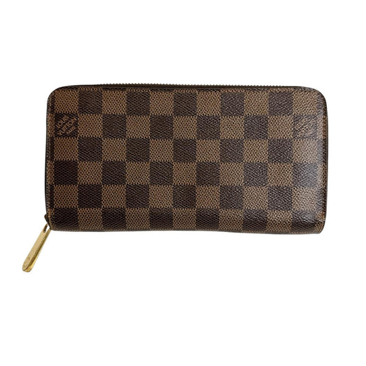 LOUIS VUITTON Long Wallet Purse N41661 Damier canvas Brown Damier Zippy wallet