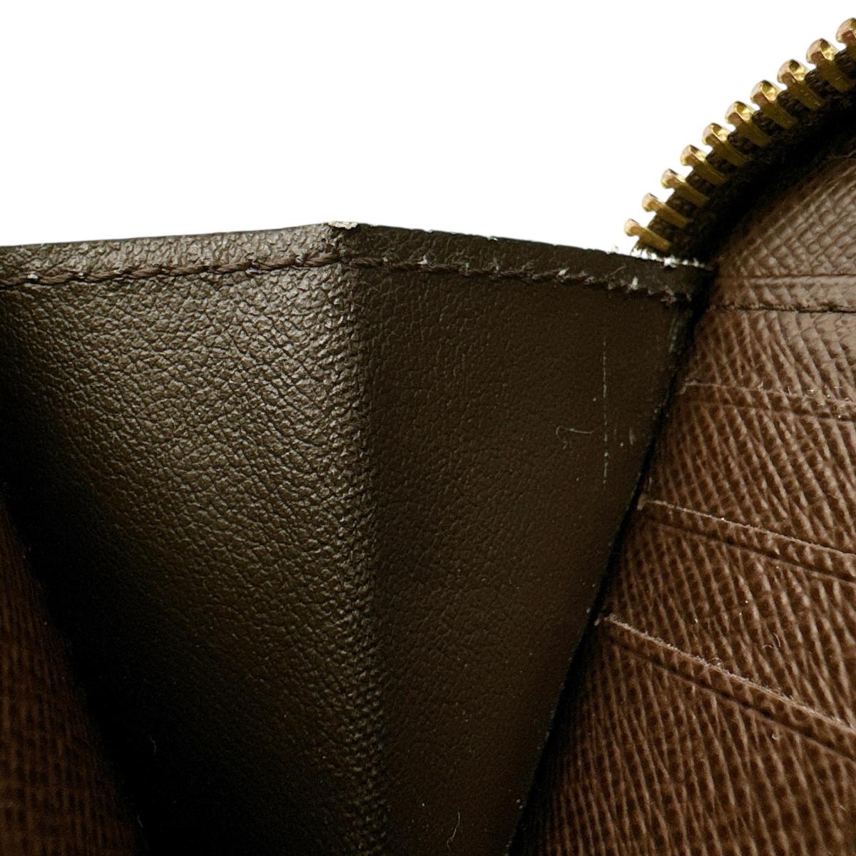 LOUIS VUITTON Long Wallet Purse N41661 Damier canvas Brown Damier Zippy wallet