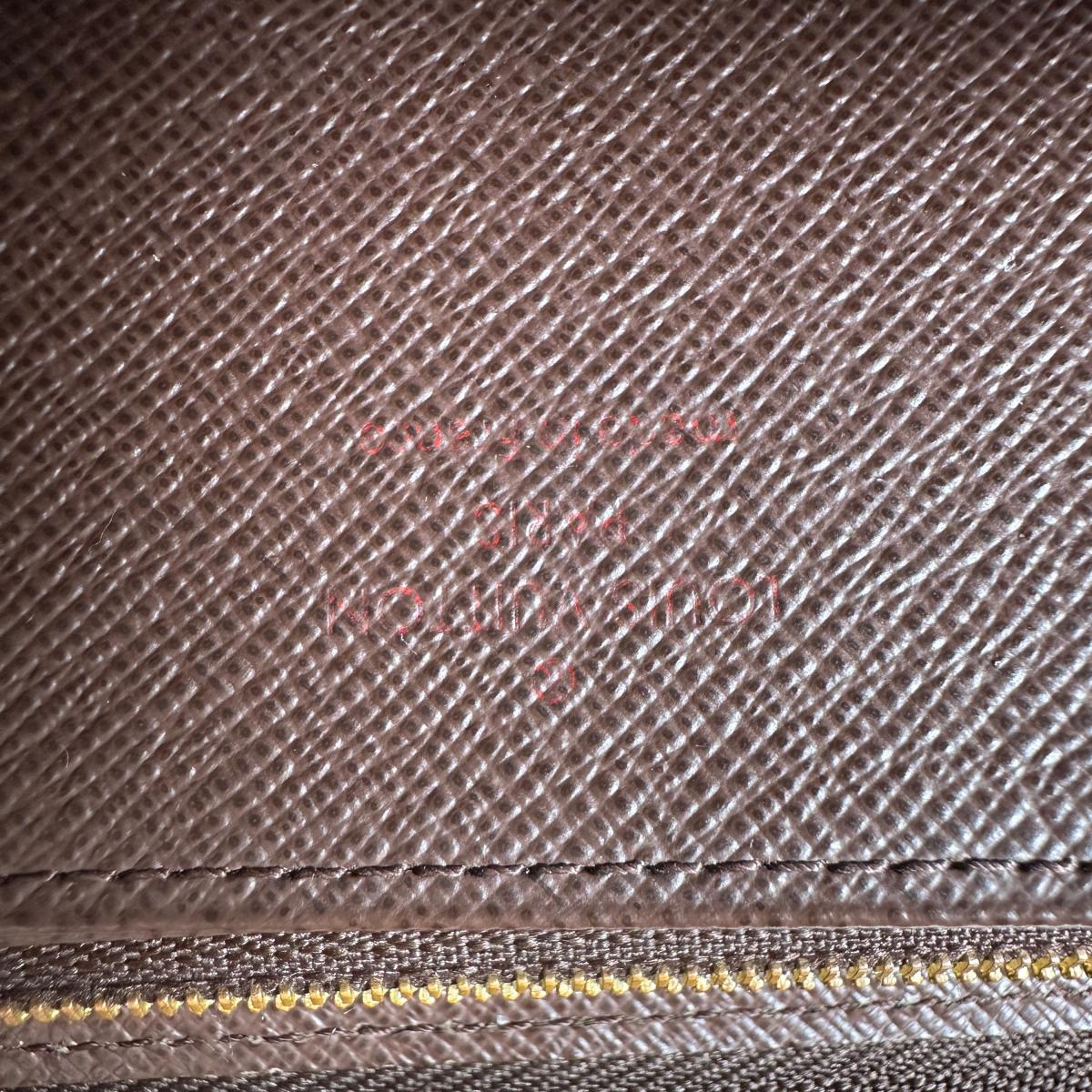 LOUIS VUITTON Long Wallet Purse N41661 Damier canvas Brown Damier Zippy wallet