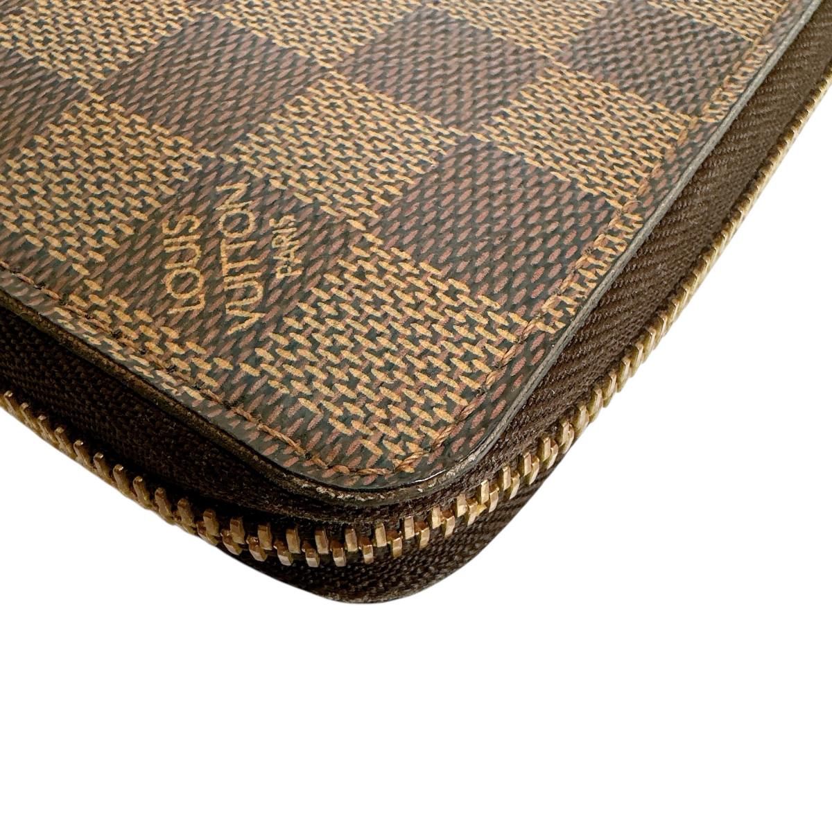 LOUIS VUITTON Long Wallet Purse N41661 Damier canvas Brown Damier Zippy wallet
