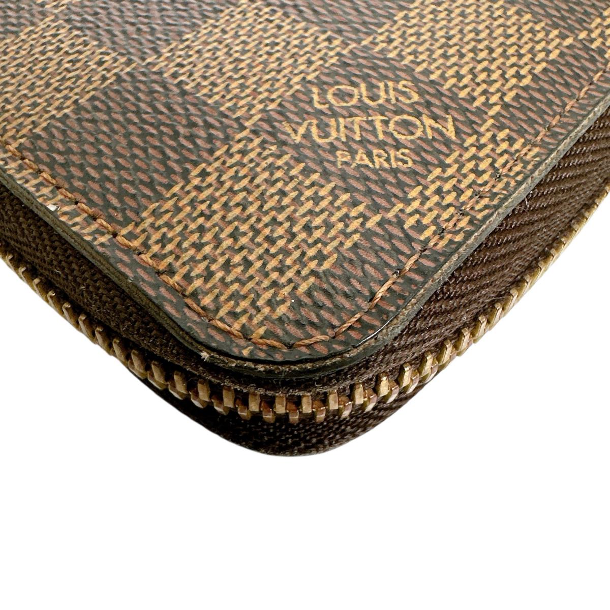 LOUIS VUITTON Long Wallet Purse N41661 Damier canvas Brown Damier Zippy wallet