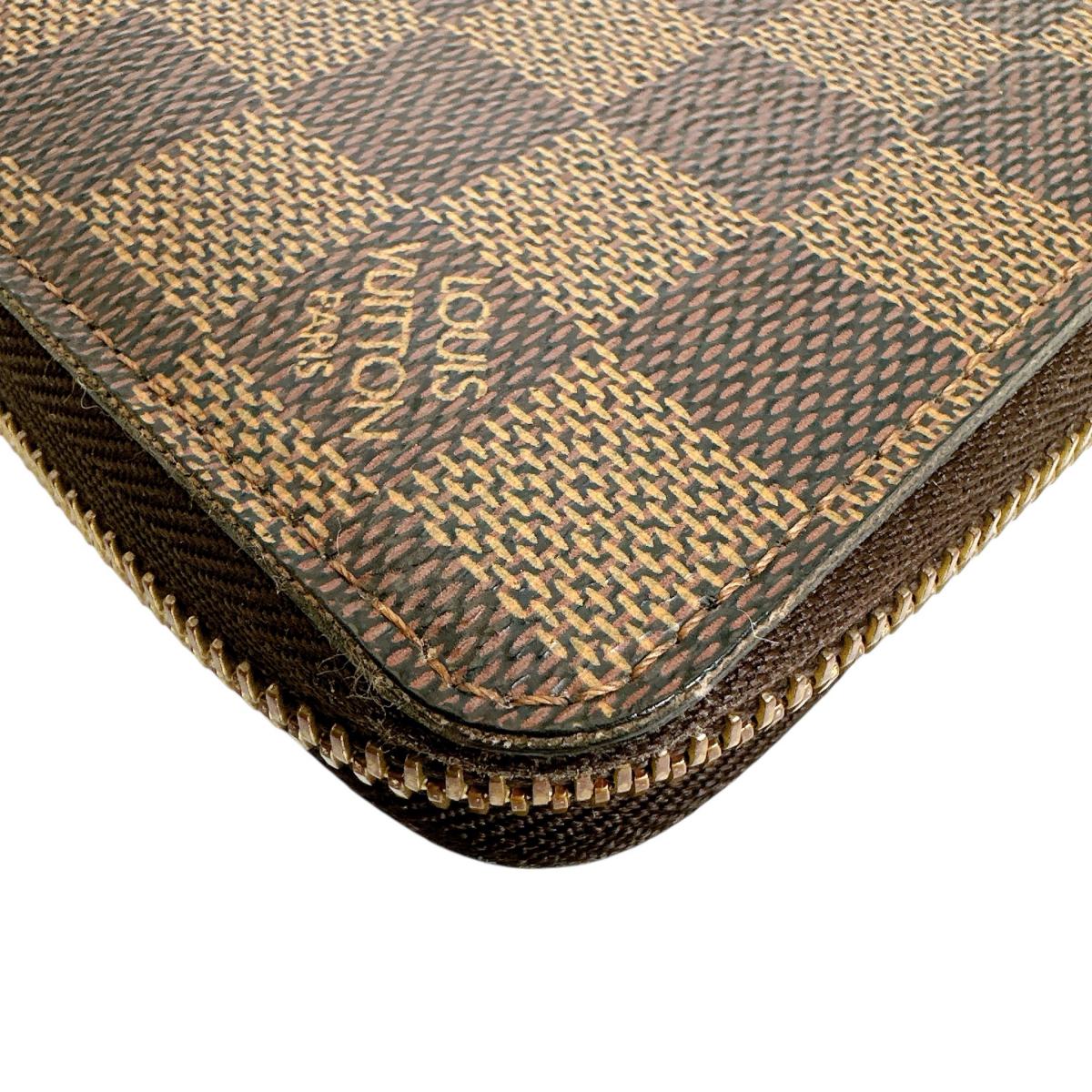LOUIS VUITTON Long Wallet Purse N41661 Damier canvas Brown Damier Zippy wallet