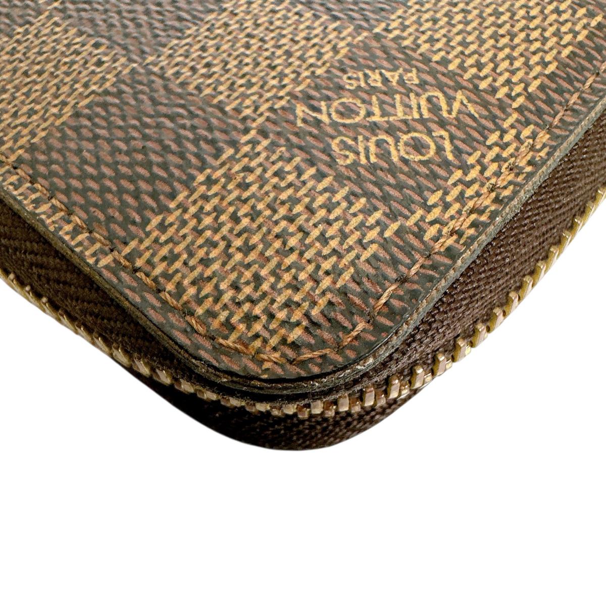 LOUIS VUITTON Long Wallet Purse N41661 Damier canvas Brown Damier Zippy wallet