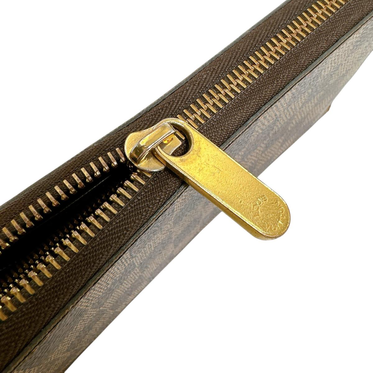 LOUIS VUITTON Long Wallet Purse N41661 Damier canvas Brown Damier Zippy wallet