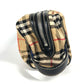 BURBERRY business bag Leather / canvas beige Pouch check mens Used Authentic