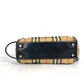 BURBERRY business bag Leather / canvas beige Pouch check mens Used Authentic