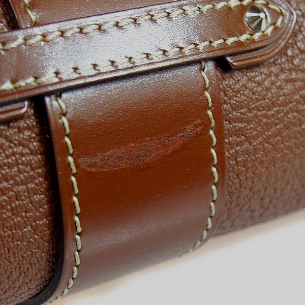LOUIS VUITTON Handbag M91884 Sheep leather Brown Cienne Suhari Epanui PM Women Used Authentic