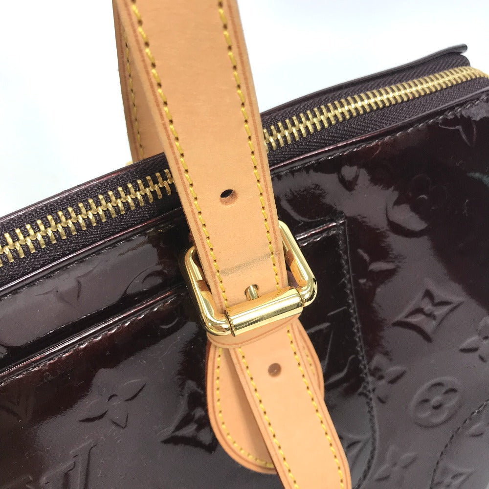 LOUIS VUITTON Shoulder Bag M93510 Patent leather wine-red Monogram Vernis Rosewood Avenue Women Used Authentic