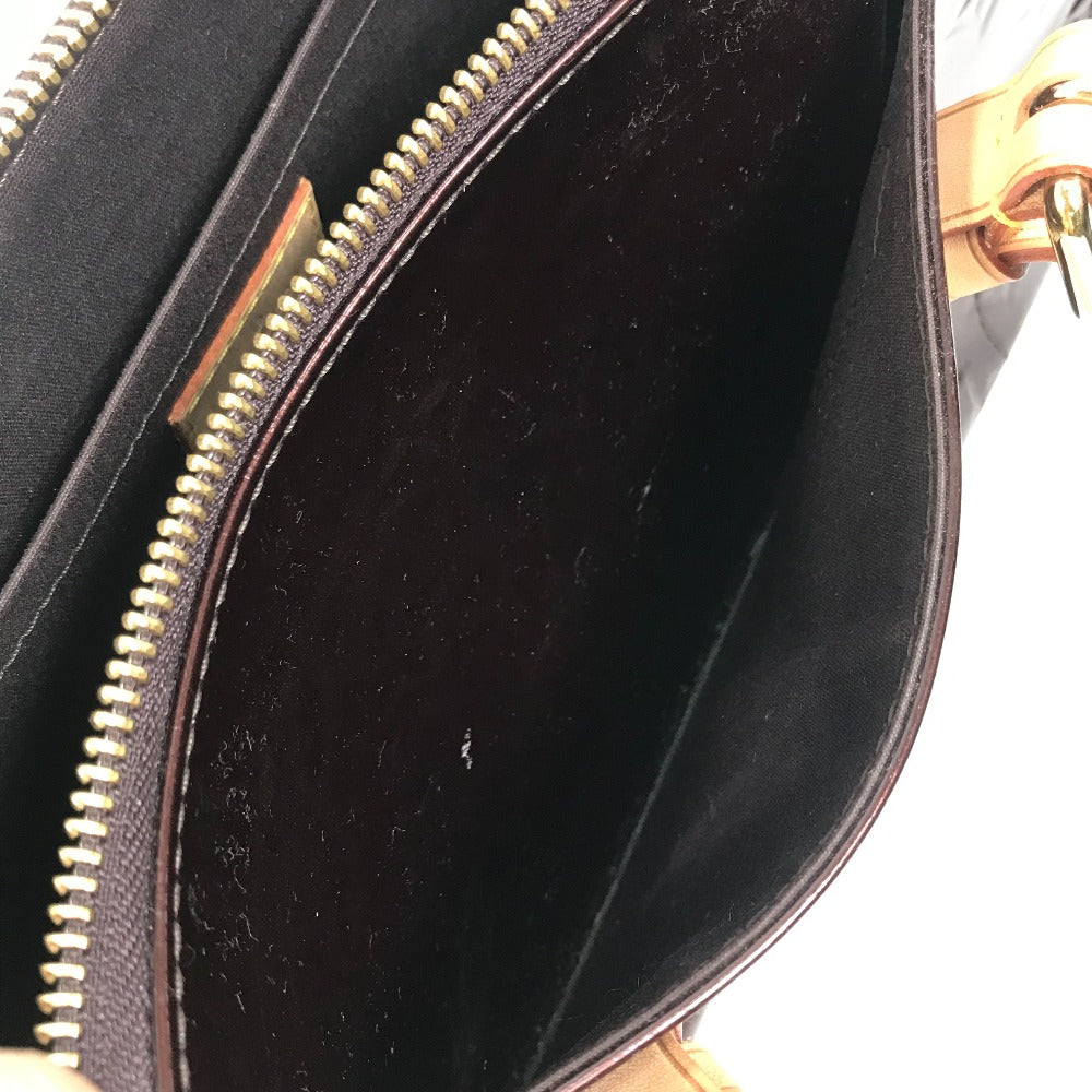 LOUIS VUITTON Shoulder Bag M93510 Patent leather wine-red Monogram Vernis Rosewood Avenue Women Used Authentic