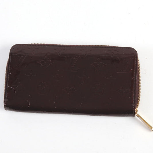 LOUIS VUITTON Long Wallet Purse M93522 Monogram Vernis Amarrant Zip Around Vernis Zippy wallet Women Used Authentic