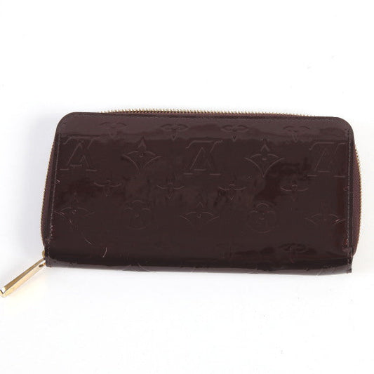 LOUIS VUITTON Long Wallet Purse M93522 Monogram Vernis Amarrant Zip Around Vernis Zippy wallet Women Used Authentic