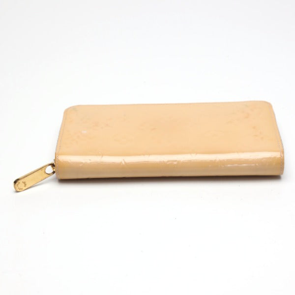 LOUIS VUITTON Long Wallet Purse M90076 Monogram Vernis Rose Angelique Zip Around Vernis Zippy wallet Women Used Authentic