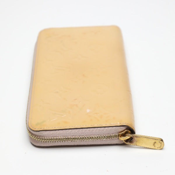 LOUIS VUITTON Long Wallet Purse M90076 Monogram Vernis Rose Angelique Zip Around Vernis Zippy wallet Women Used Authentic