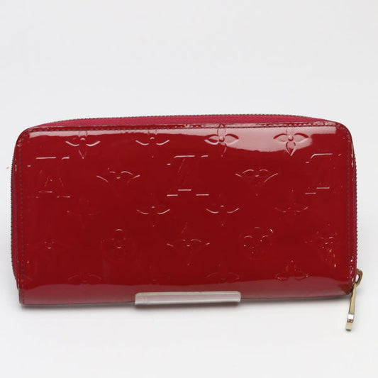 LOUIS VUITTON Long Wallet Purse M61379 Monogram Vernis Magenta Zip Around Vernis Zippy wallet Women Used Authentic