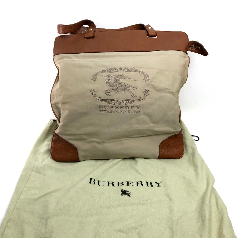 BURBERRY Tote Bag Canvas / leather beige Bag Women(Unisex) Used Authentic