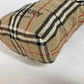 BURBERRY Pouch Nylon beige Handbag check Women Used Authentic