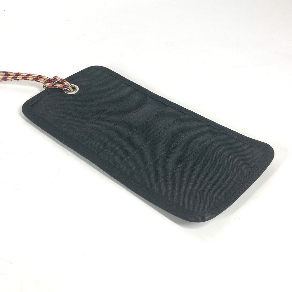 BURBERRY Pouch Nylon black Neck With Strap logo mens Used Authentic