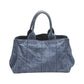 PRADA Tote Bag 1BG439 denim blue Tote Bag Canapa Women Used Authentic