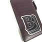 BURBERRY Coin case leather Purple Wallet Coin Pocket With TB strap mens Used Authentic