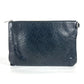 BURBERRY Clutch bag leather black TB logo mens Used Authentic