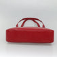 BURBERRY Nova Check Hand Bag Canvas Red Beige Gold
