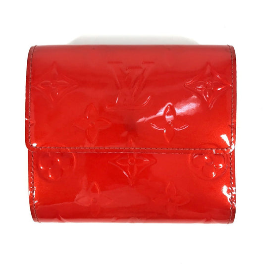 LOUIS VUITTON Trifold wallet M91169 Monogram Vernis Red Monogram Vernis Porto Monevier Cult Clady