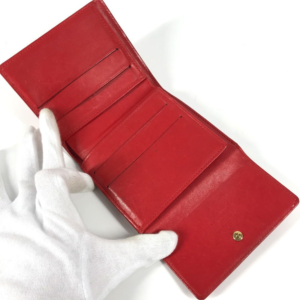 LOUIS VUITTON Trifold wallet M91169 Monogram Vernis Red Monogram Vernis Porto Monevier Cult Clady
