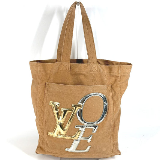 LOUIS VUITTON Tote Bag M95466 Canvas leather Brown That's Love LOVE Tote MM Women Used Authentic