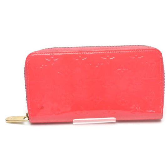 LOUIS VUITTON Long Wallet Purse M93202 Monogram Vernis Rose rich Zip Around Vernis Zippy wallet Women Used Authentic
