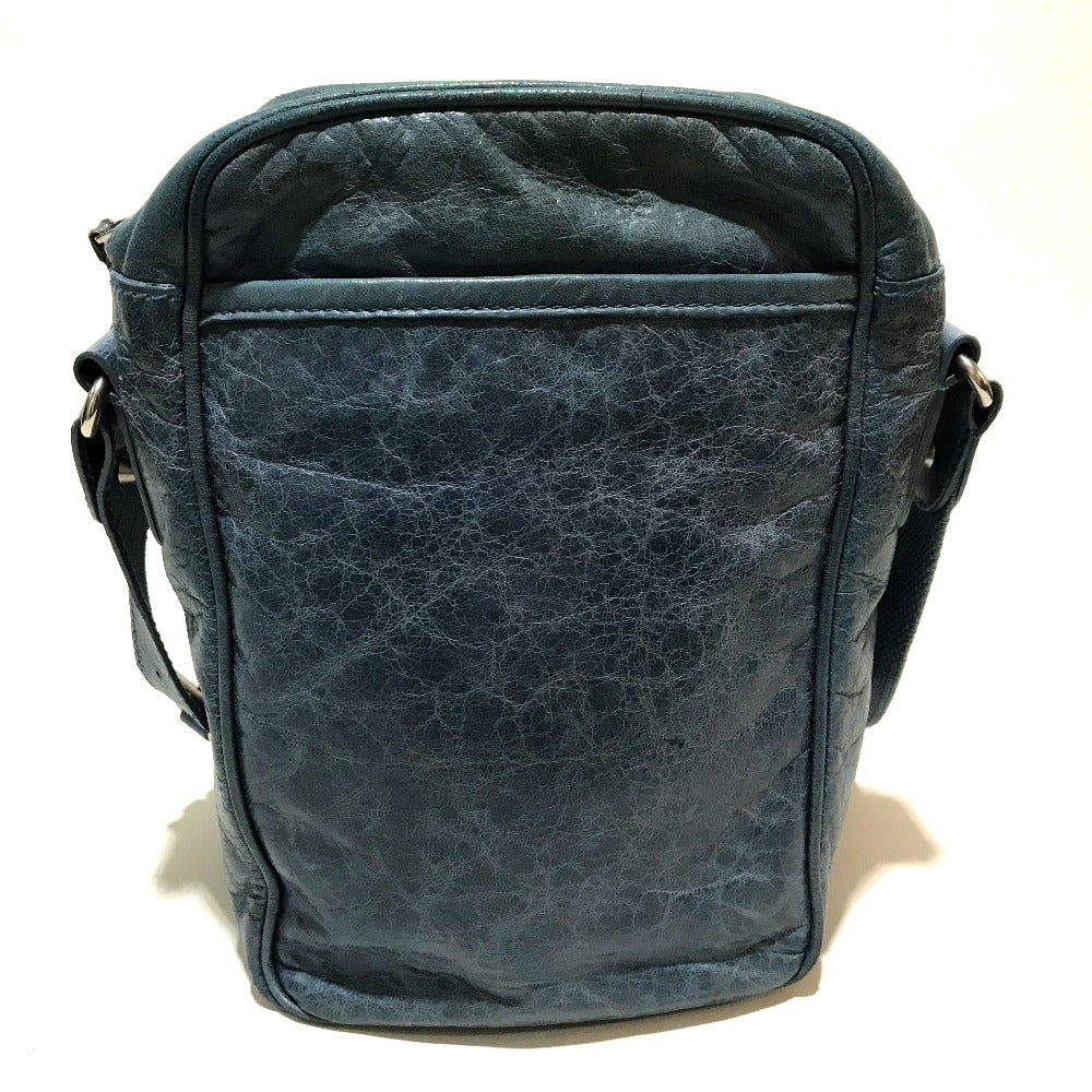 BALENCIAGA Shoulder Bag 272861 leather Light blue Crossbody Classic reporter mens(Unisex) Used Authentic