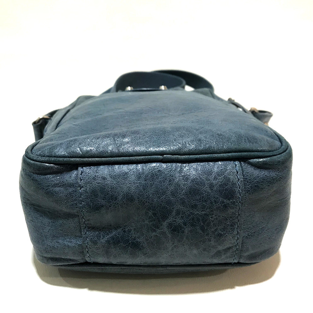BALENCIAGA Shoulder Bag 272861 leather Light blue Crossbody Classic reporter mens(Unisex) Used Authentic
