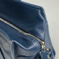 BALENCIAGA Tote Bag 443096 leather Navy Bazaar Shopper S Women Used Authentic