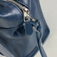 BALENCIAGA Tote Bag 443096 leather Navy Bazaar Shopper S Women Used Authentic